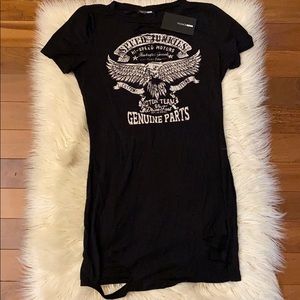 Up for the challenge Graphic shirt dress